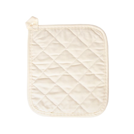 Ritz Concepts Solid Quilted Fabric Pot Holder 50 Poly/Cotton Natural, PK12 35100